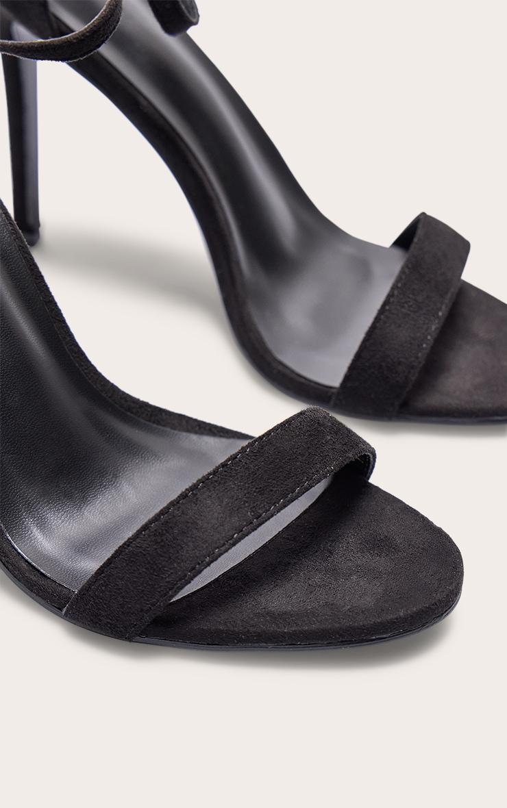 Clover Black Strap Heeled Sandals Product Image