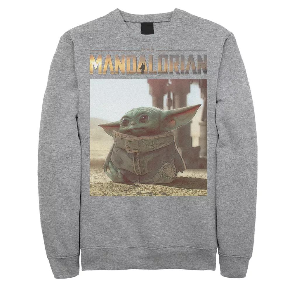 Men's Star Wars The Mandalorian The Child Portrait Logo Sweatshirt,  Product Image