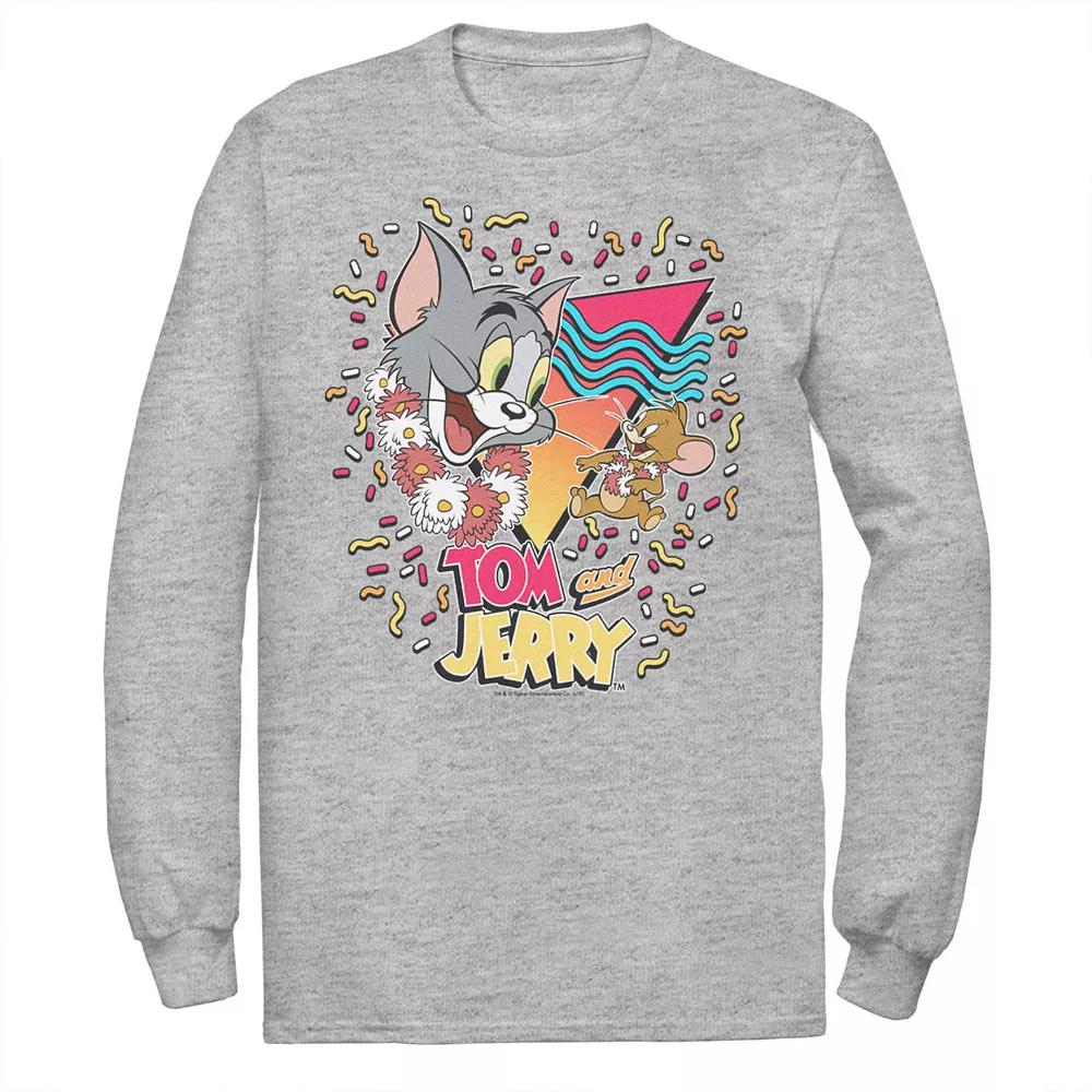 Men's Tom And Jerry 90's Confetti Portrait Logo Tee,  Product Image