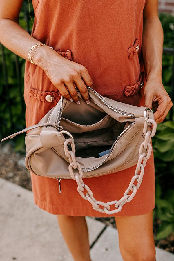 Feeling Fab Faux Leather Tote in Taupe Product Image