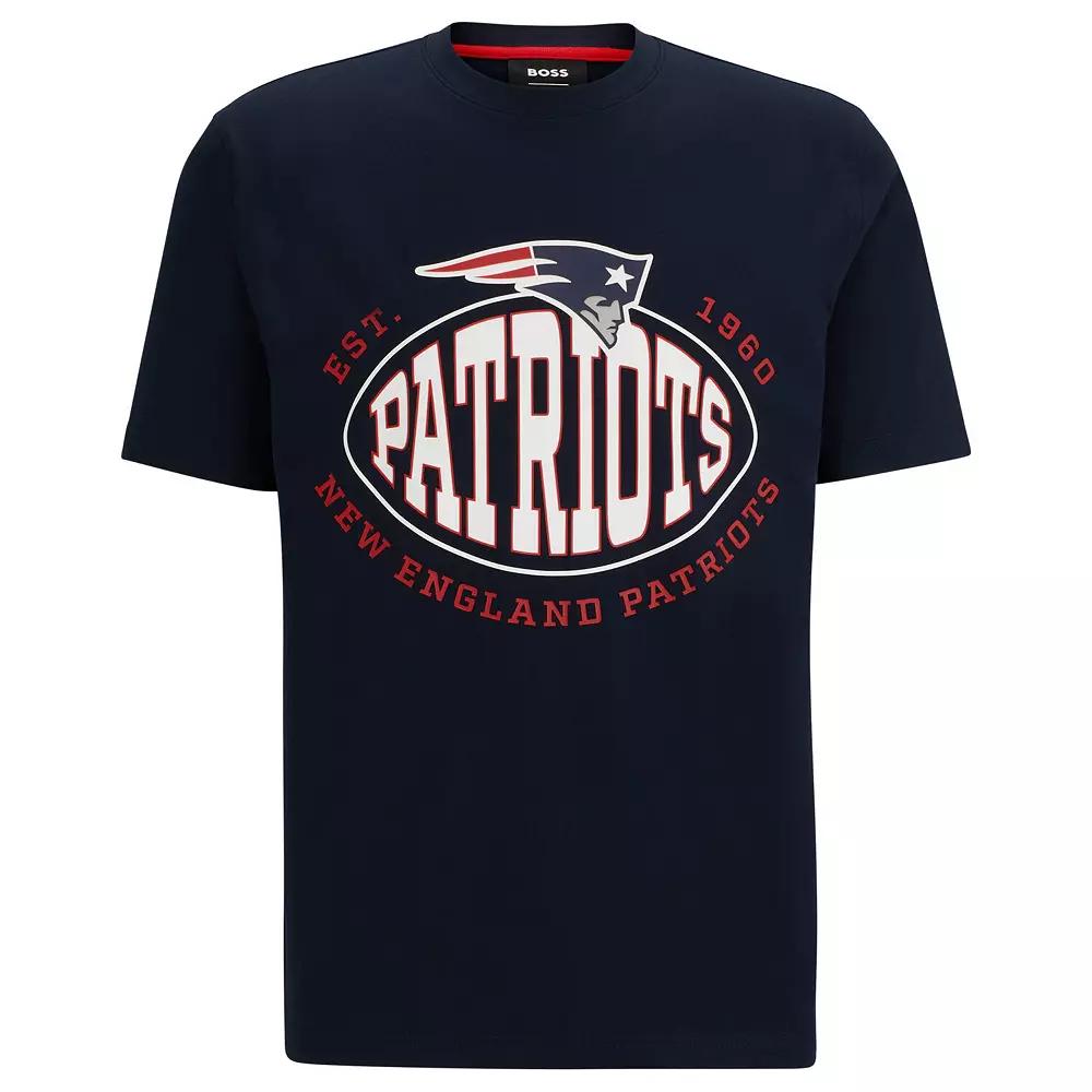 Men's BOSS X NFL Navy New England Patriots Trap T-Shirt,  Product Image