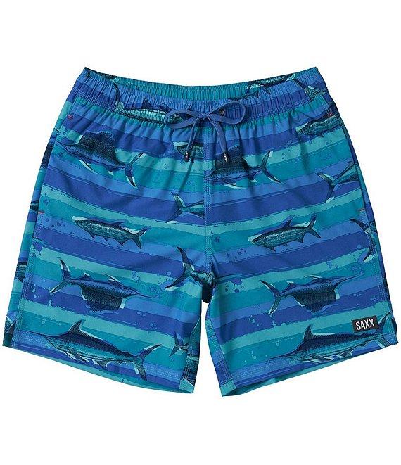 SAXX Fish On Oh Buoy 2N1 7#double; Inseam Volley Swim Shorts Product Image