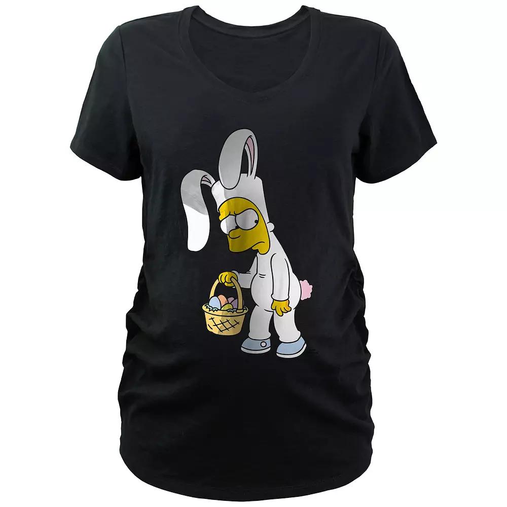 Maternity The Simpsons Easter Bunny Bart V-Neck Graphic Tee, Women's,  Product Image