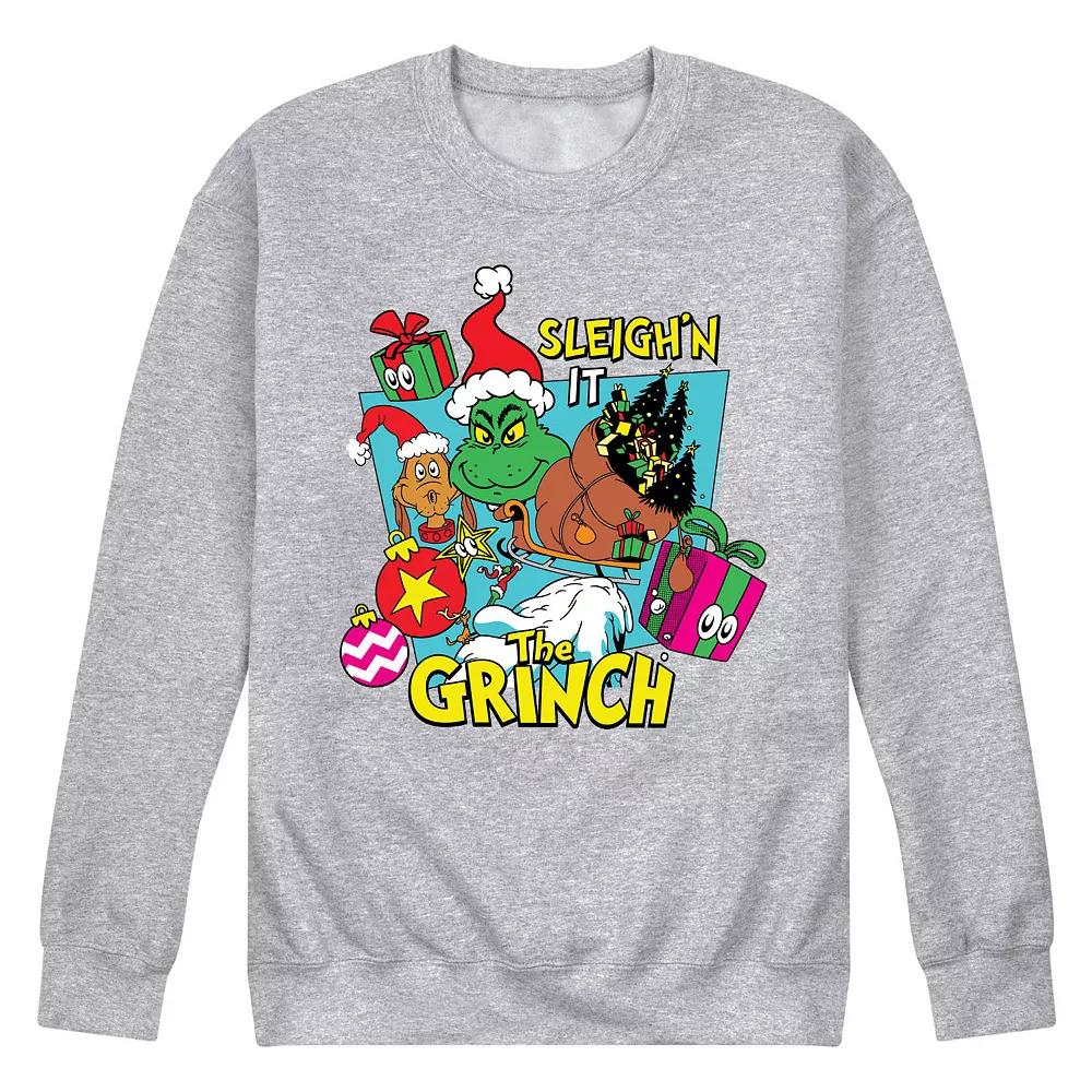 Men's Dr. Seuss The Grinch Sleigh'n It Fleece Sweatshirt,  Product Image