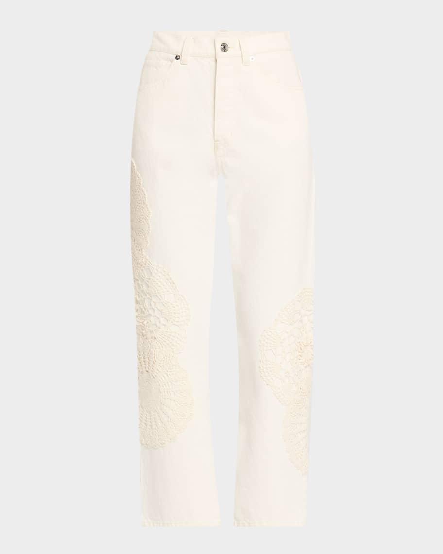 The Crochet Vertical Crop Jeans Product Image
