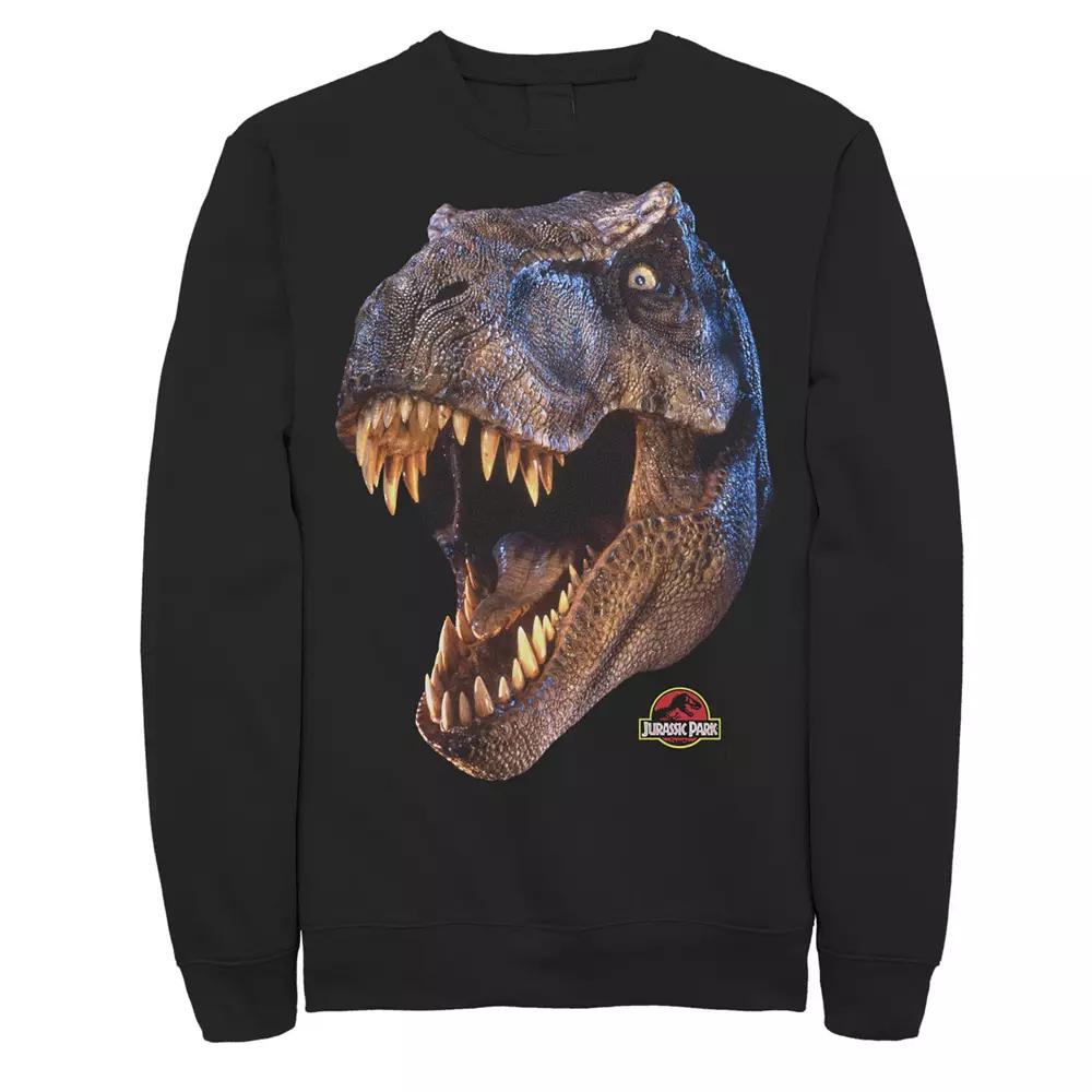 Men's Jurassic Park T-Rex Head Roar Fleece Graphic Pullover,  Product Image