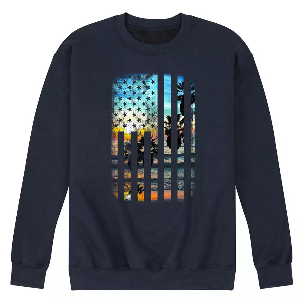 Men's Sunset Flag Fleece Sweatshirt,  Product Image