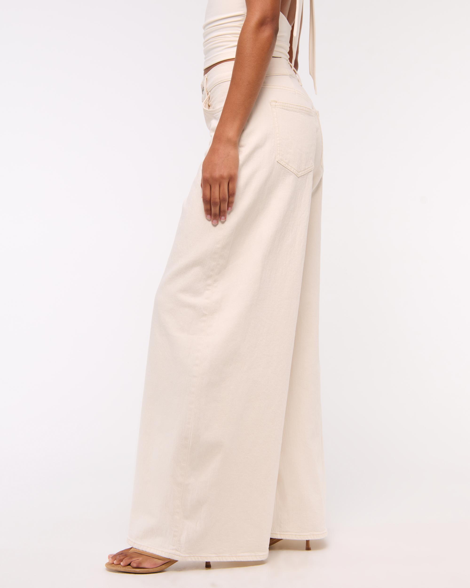 Curve Love Linen-Blend Ultra Wide Leg Jean Product Image
