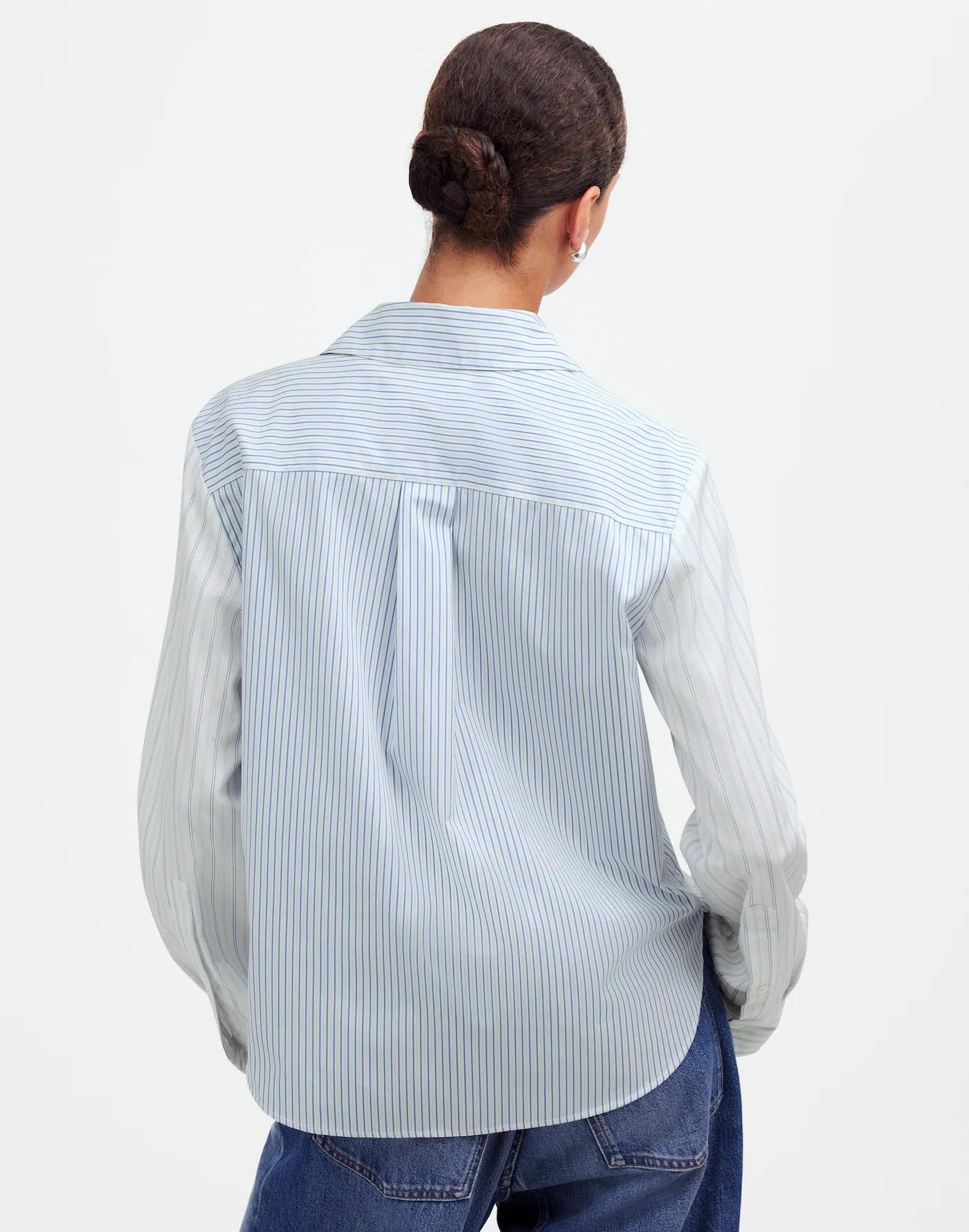 Easy Y-Neck Button-Up Shirt Product Image