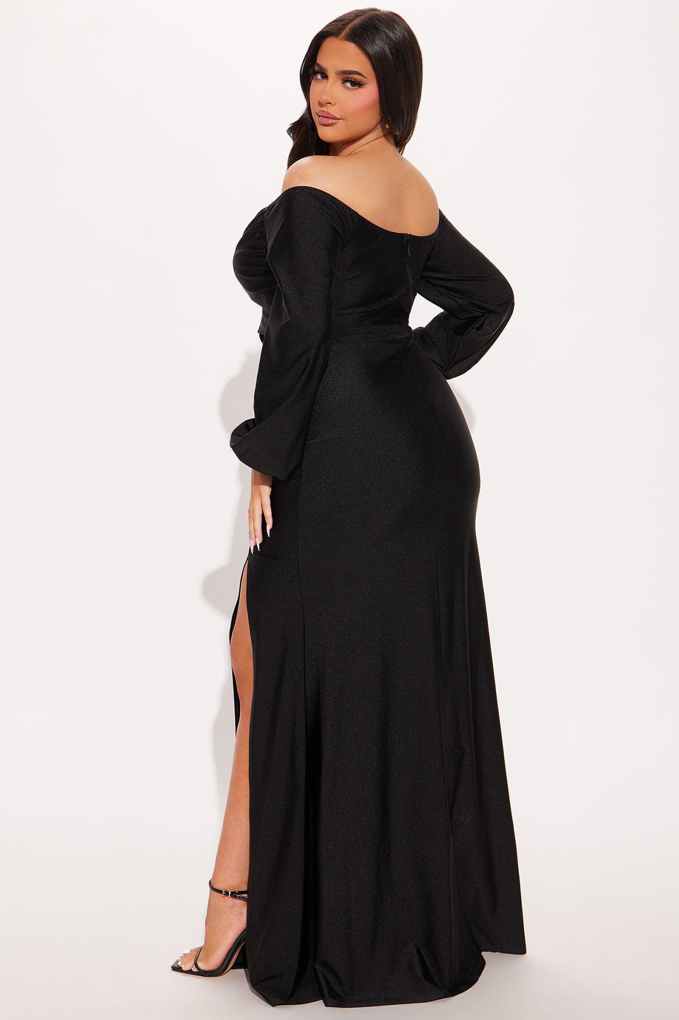 Denise Off Shoulder Maxi Dress - Black Product Image