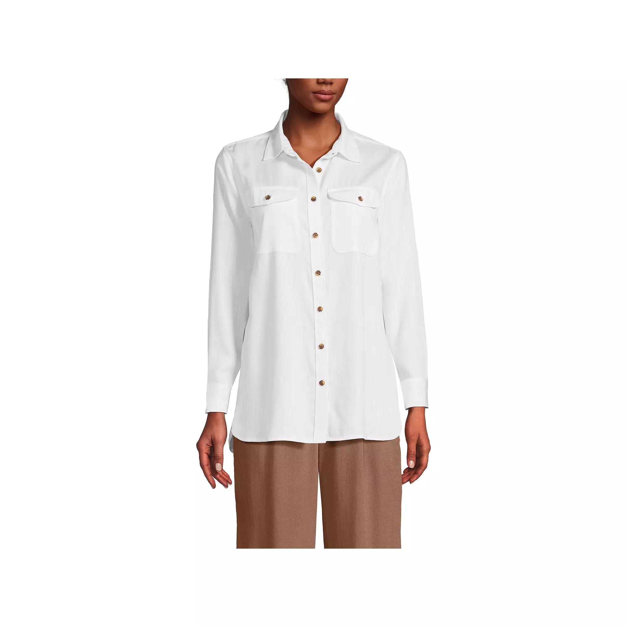 Women's Lands' End Heritage Long Sleeve Shirt,  Product Image
