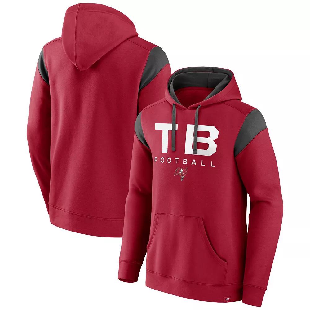 Men's Fanatics Branded Red Tampa Bay Buccaneers Call The Shot Pullover Hoodie, Size: Large Product Image