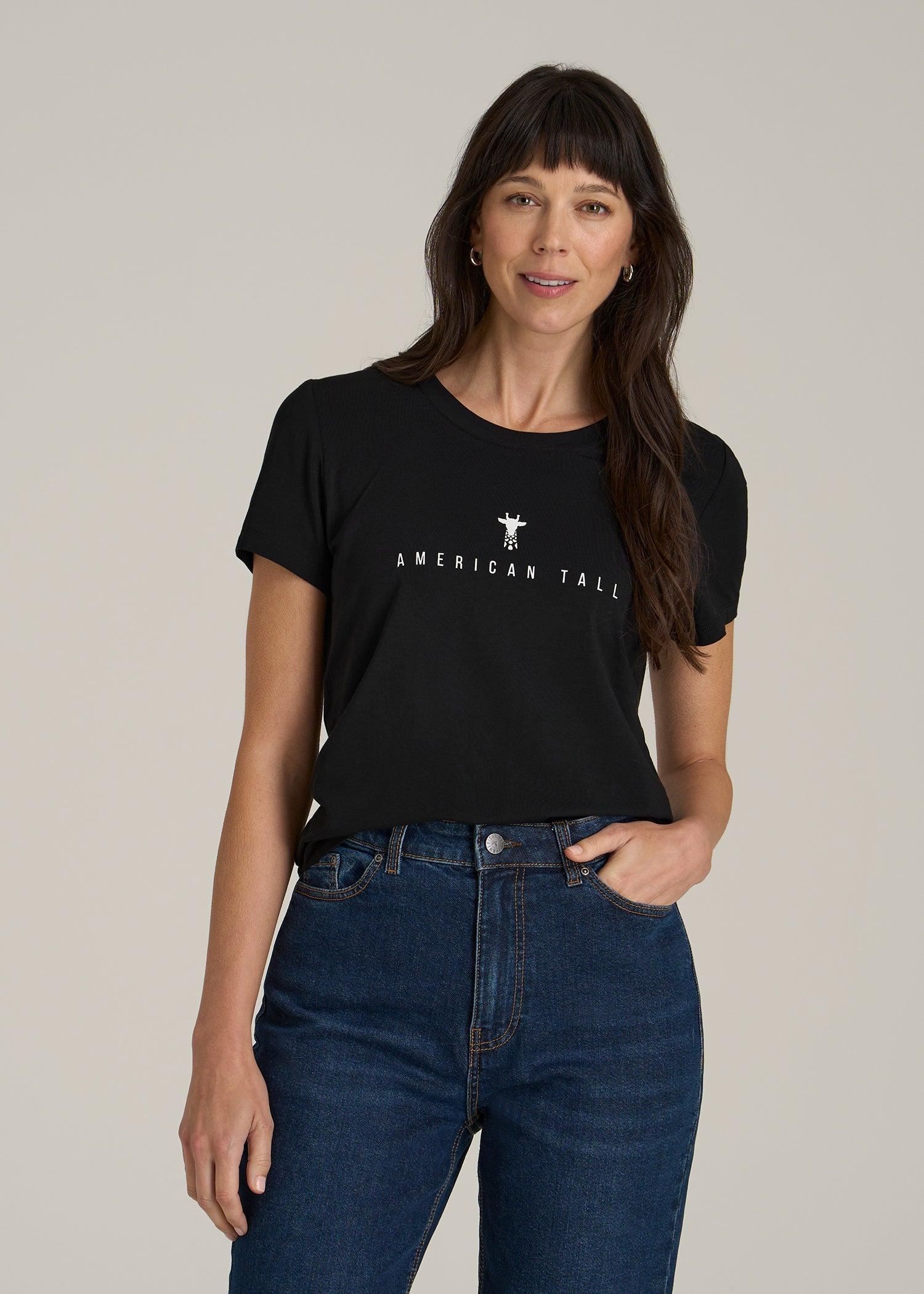 Regular Corporate Logo Tee for Women in Black Female Product Image