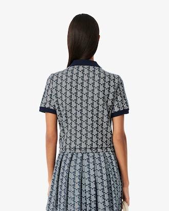 Slim Fit Monogram Jacquard Polo Shirt Product Image