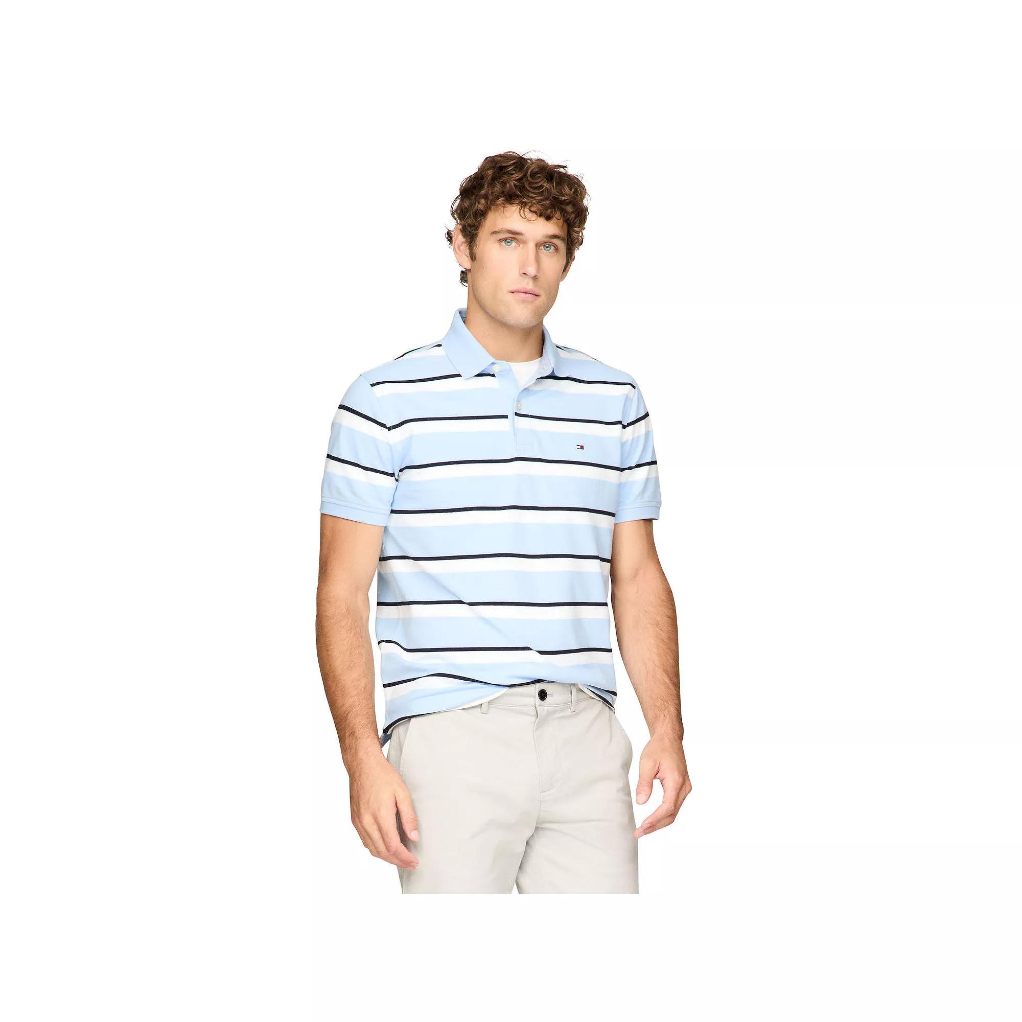 Men's Tommy Hilfiger Charlie Stripe Polo, Size: Small, Romantic Blue Product Image