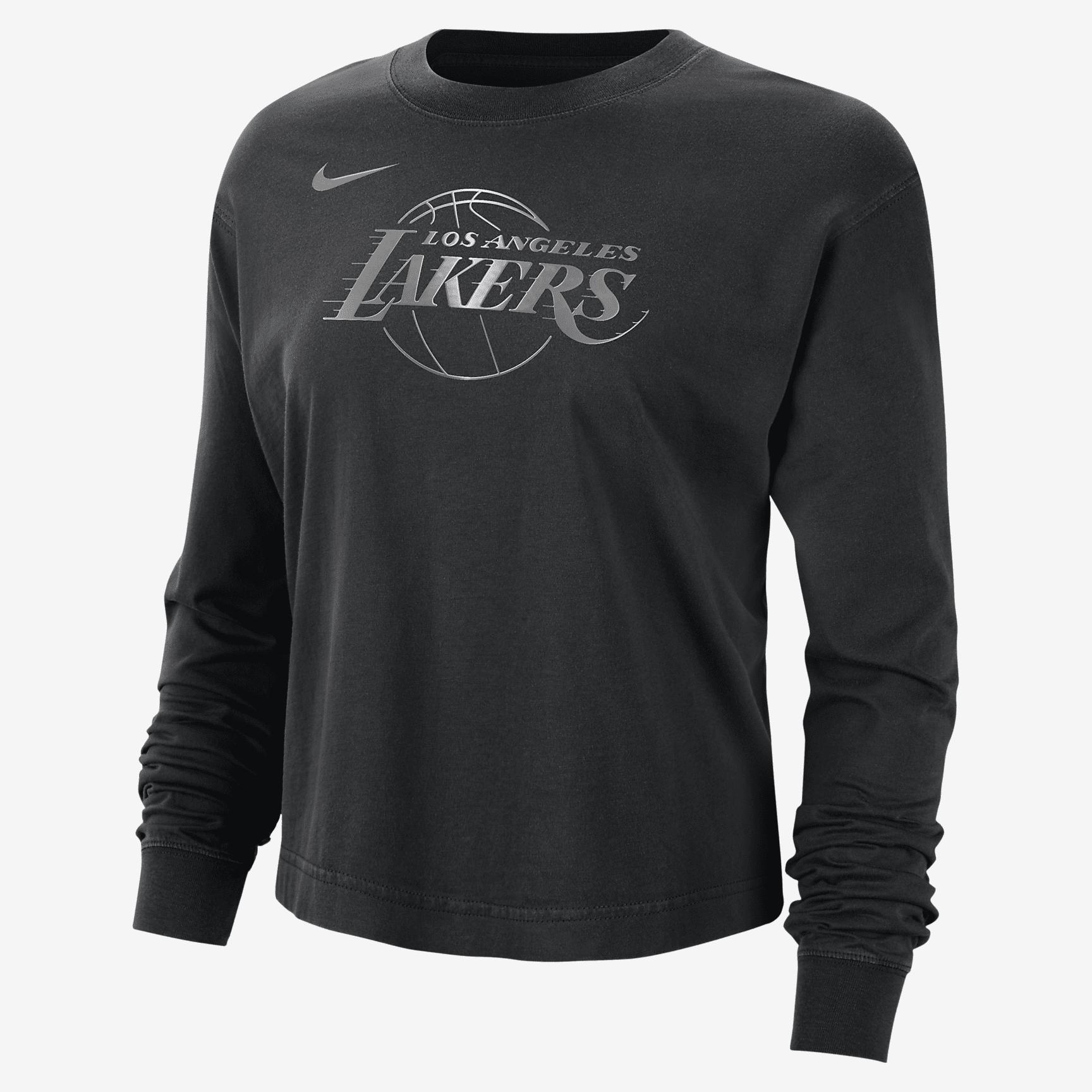 Los Angeles Lakers Courtside Nike Women's NBA Shine Boxy Long-Sleeve T-Shirt Product Image
