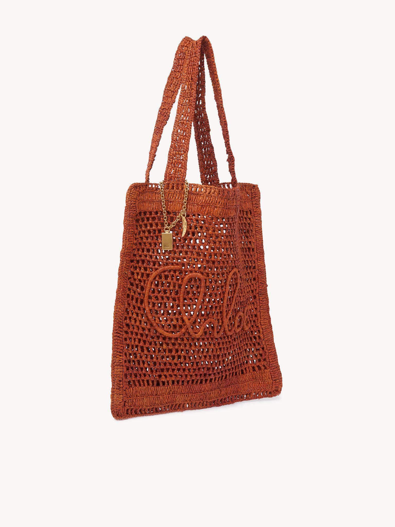 Summer Banana tote bag in raffia Product Image