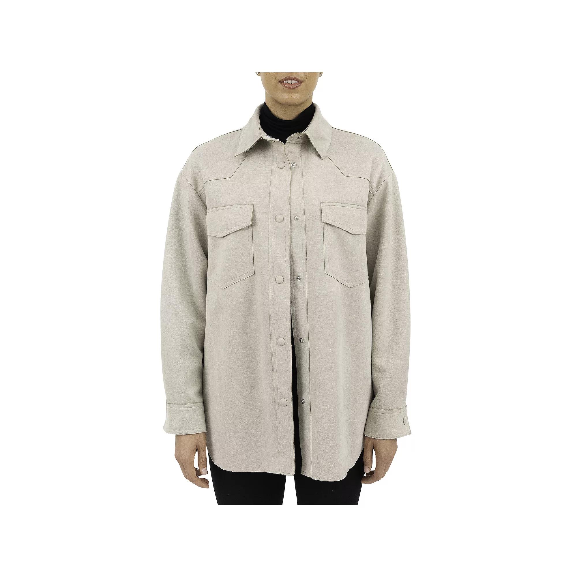 Women's Fleet Street Faux-Suede Shacket,  Product Image
