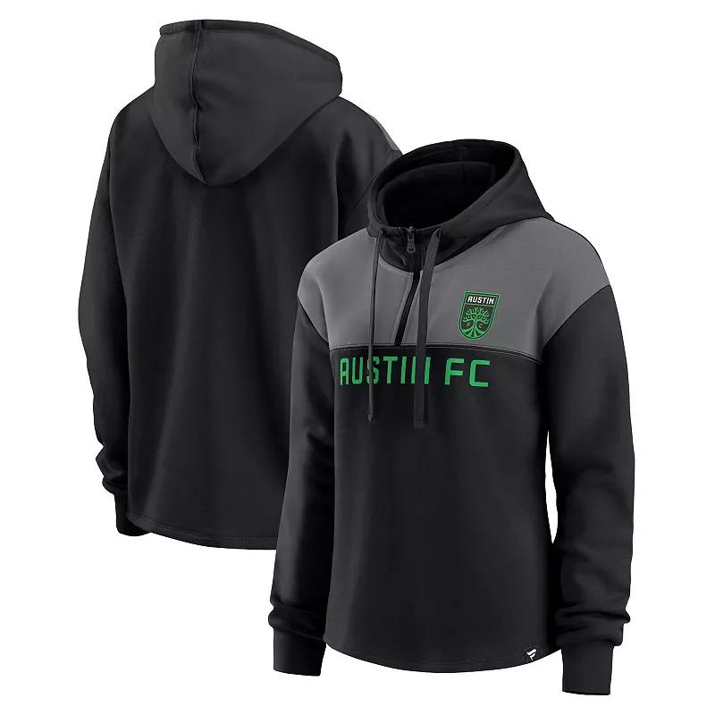 Women's Fanatics Branded Black Austin FC Fleece Quarter-Zip Hoodie, Size: Large, Afc Black Product Image