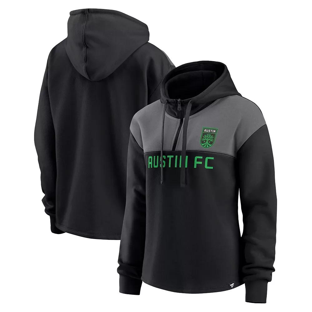 Women's Fanatics Branded Black Austin FC Fleece Quarter-Zip Hoodie, Size: Large, Afc Black Product Image