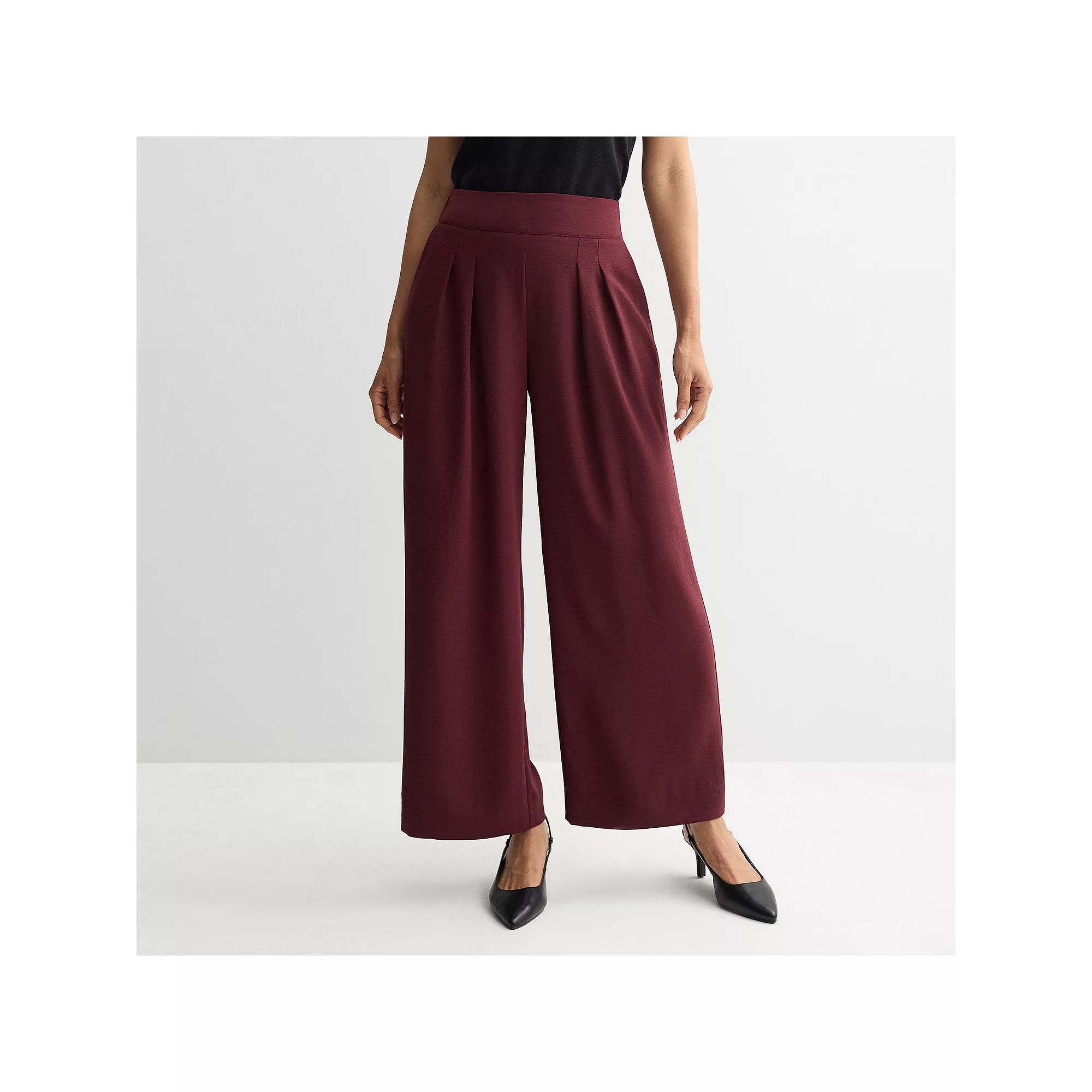 Women's Nine West Soft Pull-On Wide Leg Pants,  Product Image