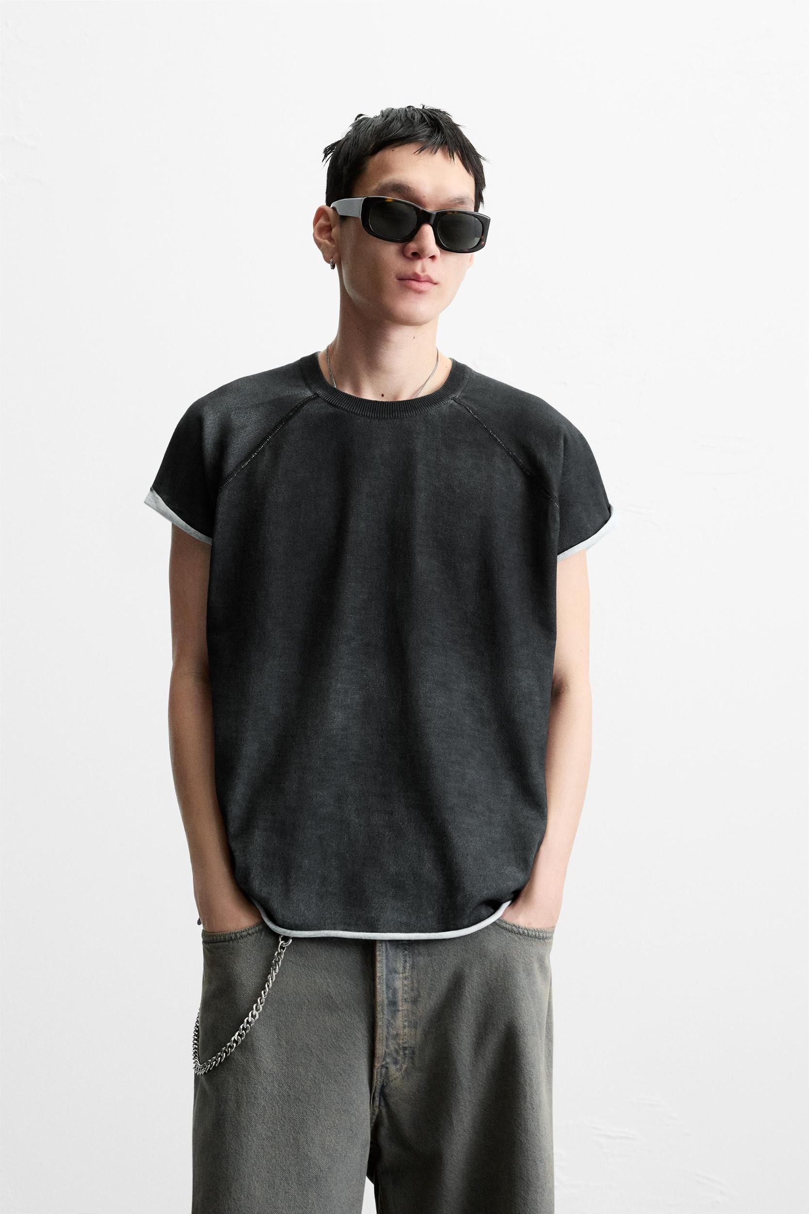 WASHED KNIT T-SHIRT Product Image