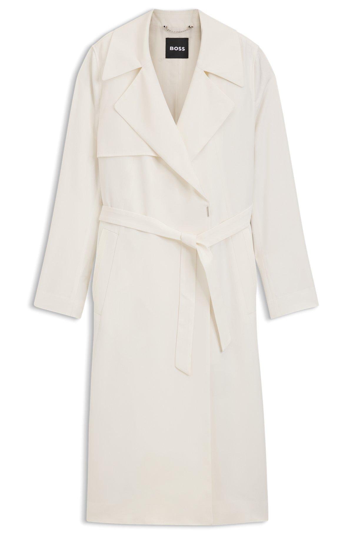 Trench coat with fabric belt Product Image