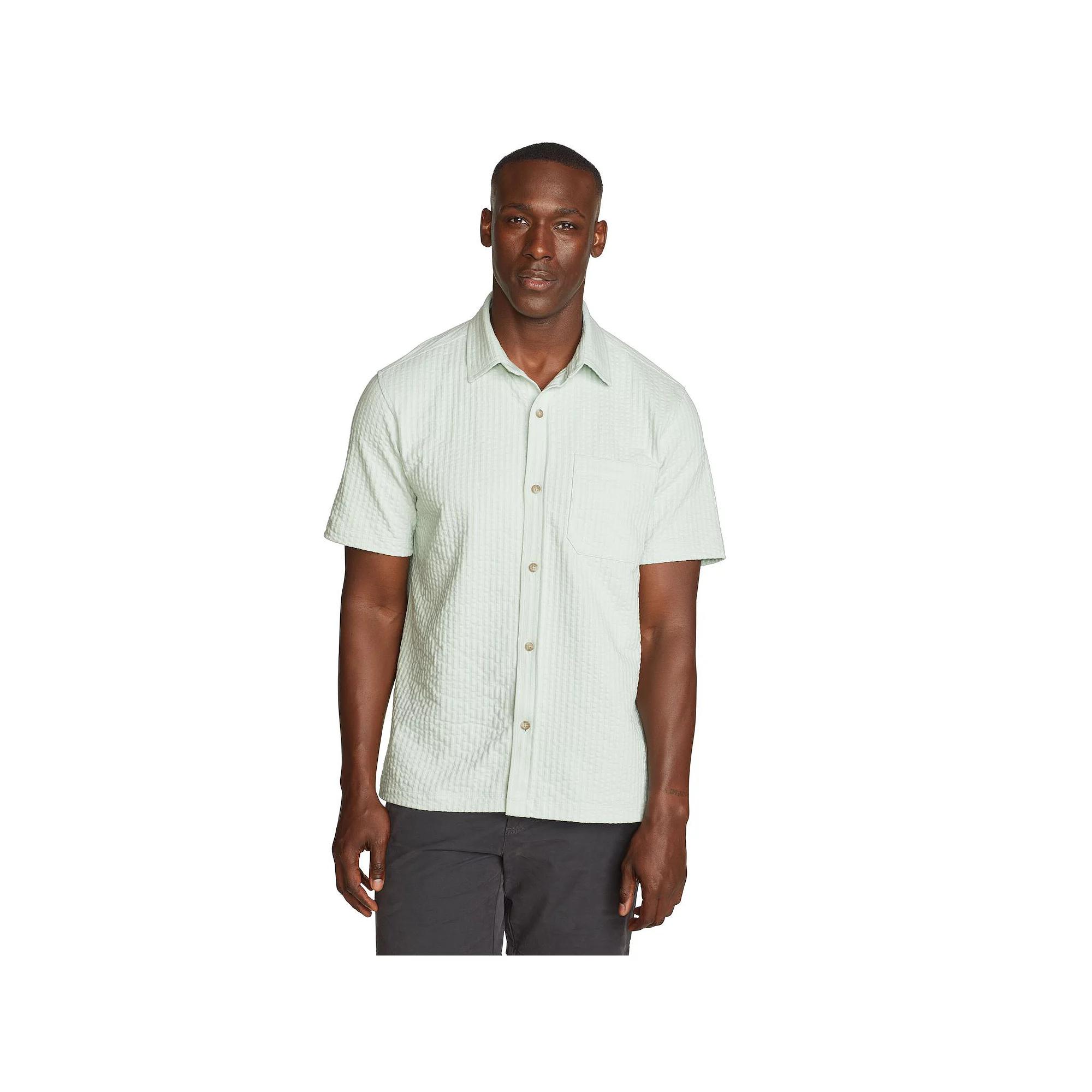 Big & Tall Eddie Bauer Alderpine Short Sleeve Seersucker Shirt, Men's,  Product Image