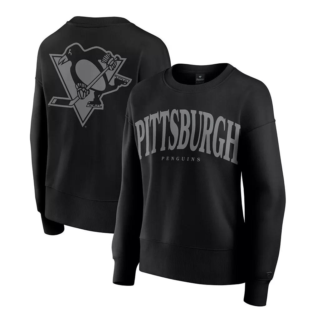 Women's Fanatics Black Pittsburgh Penguins Elements Flow Pullover Sweatshirt,  Product Image