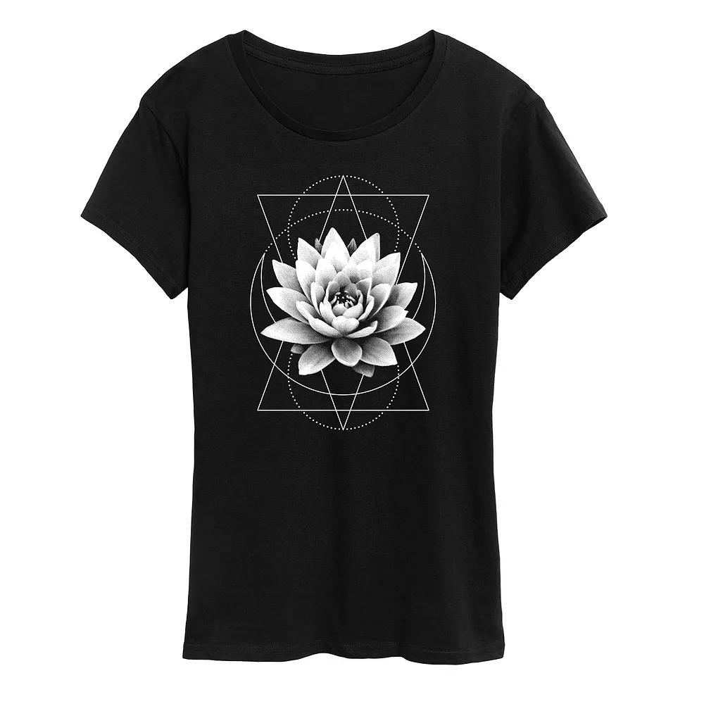 Women's Lotus Flower Moon Graphic Tee,  Product Image