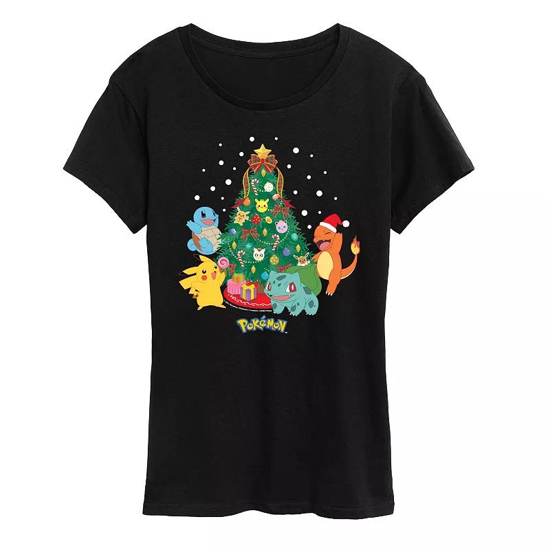 Womens Pokemon Christmas Tree Tee Product Image