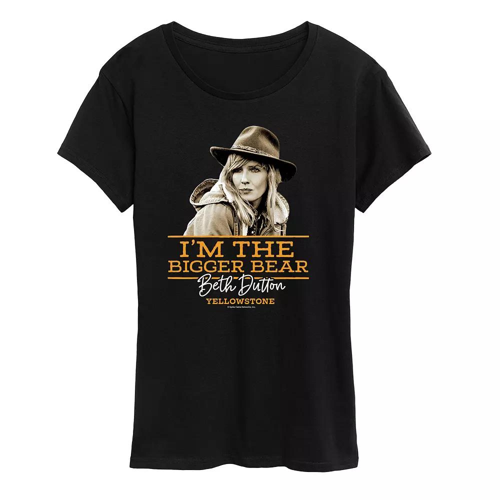 Women's Yellowstone I'm The Bigger Bear Graphic Tee, Girl's,  Product Image