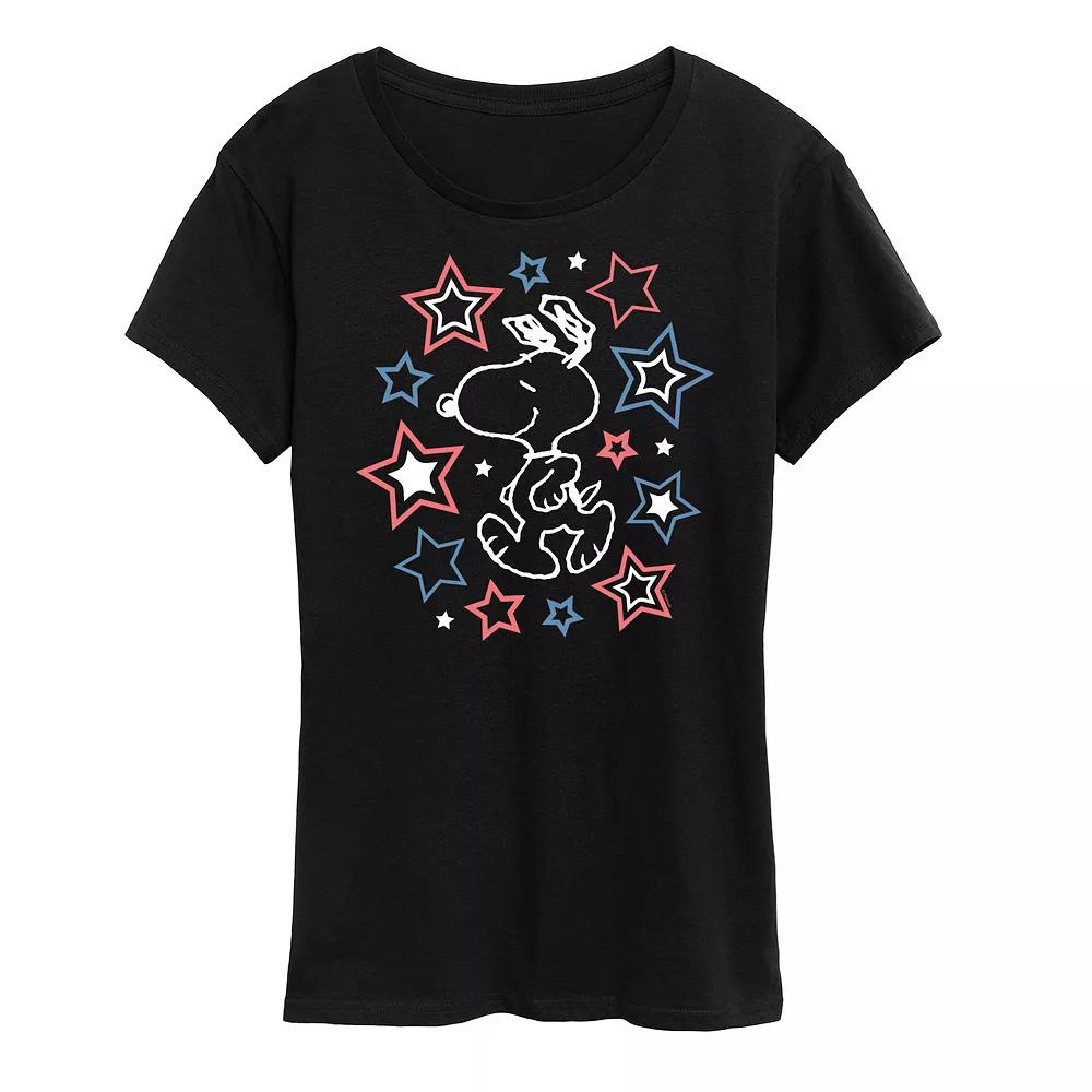 Women's Peanuts Snoopy Stars Graphic Tee,  Product Image