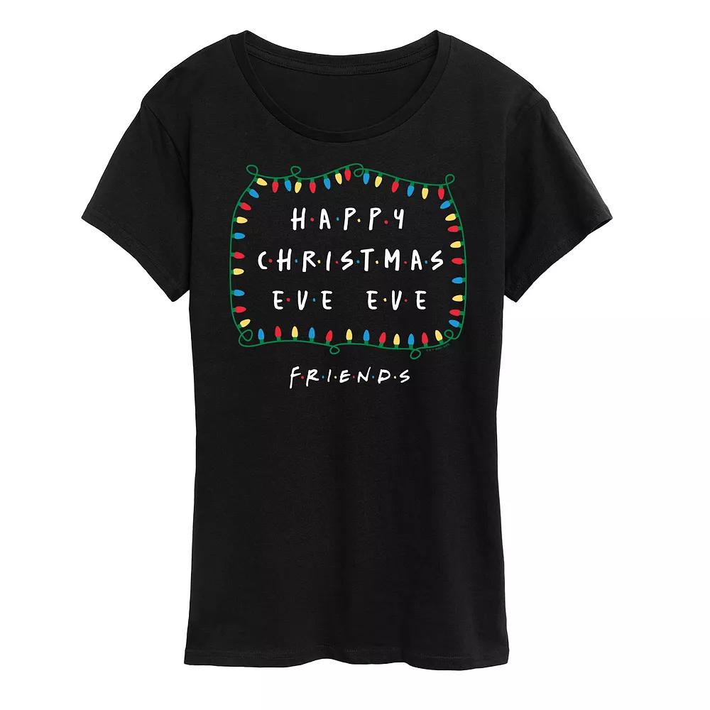 Women's Friends Happy Christmas Eve Eve Graphic Tee, Girl's,  Product Image