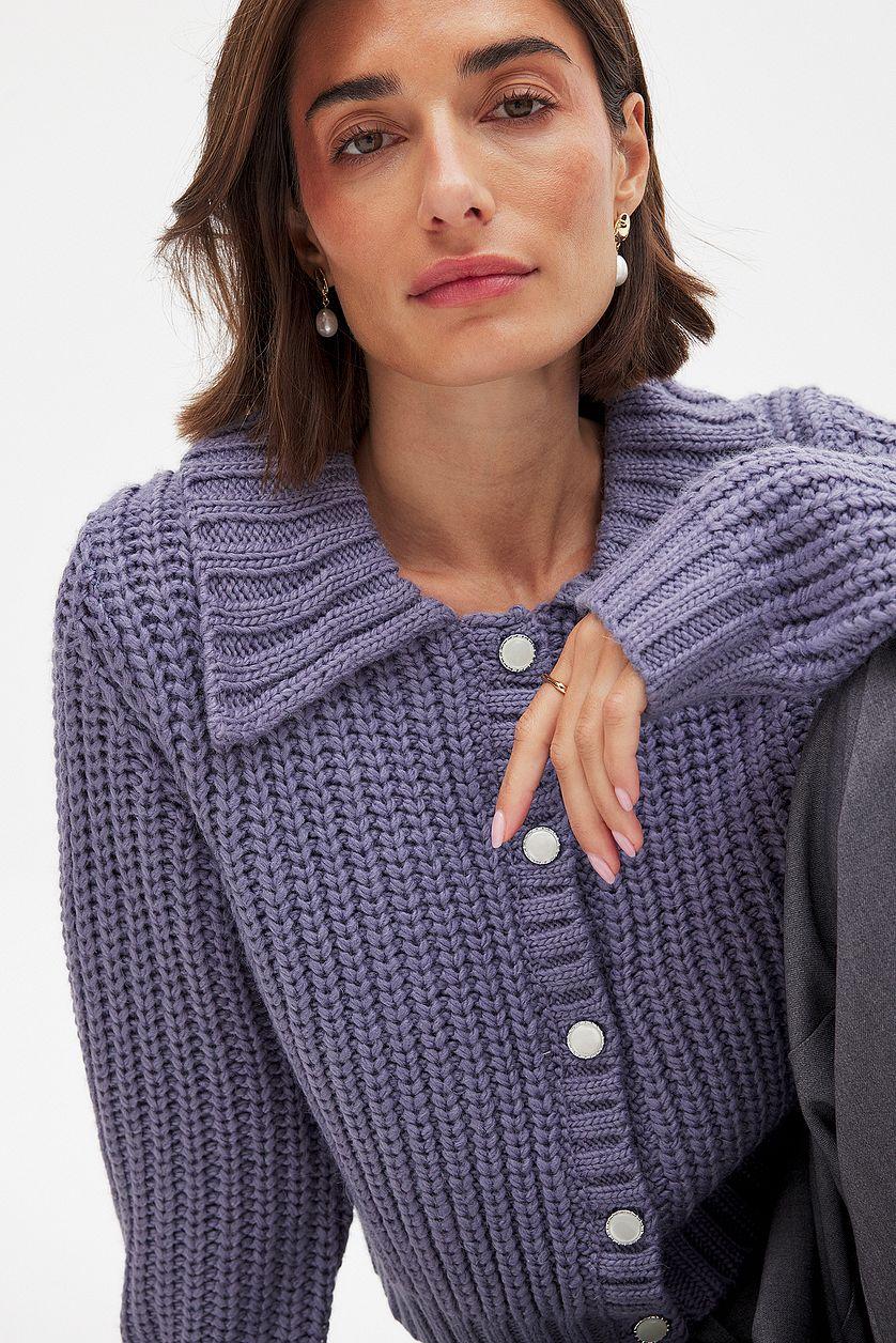 Knitted Cardigan Offwhite Product Image