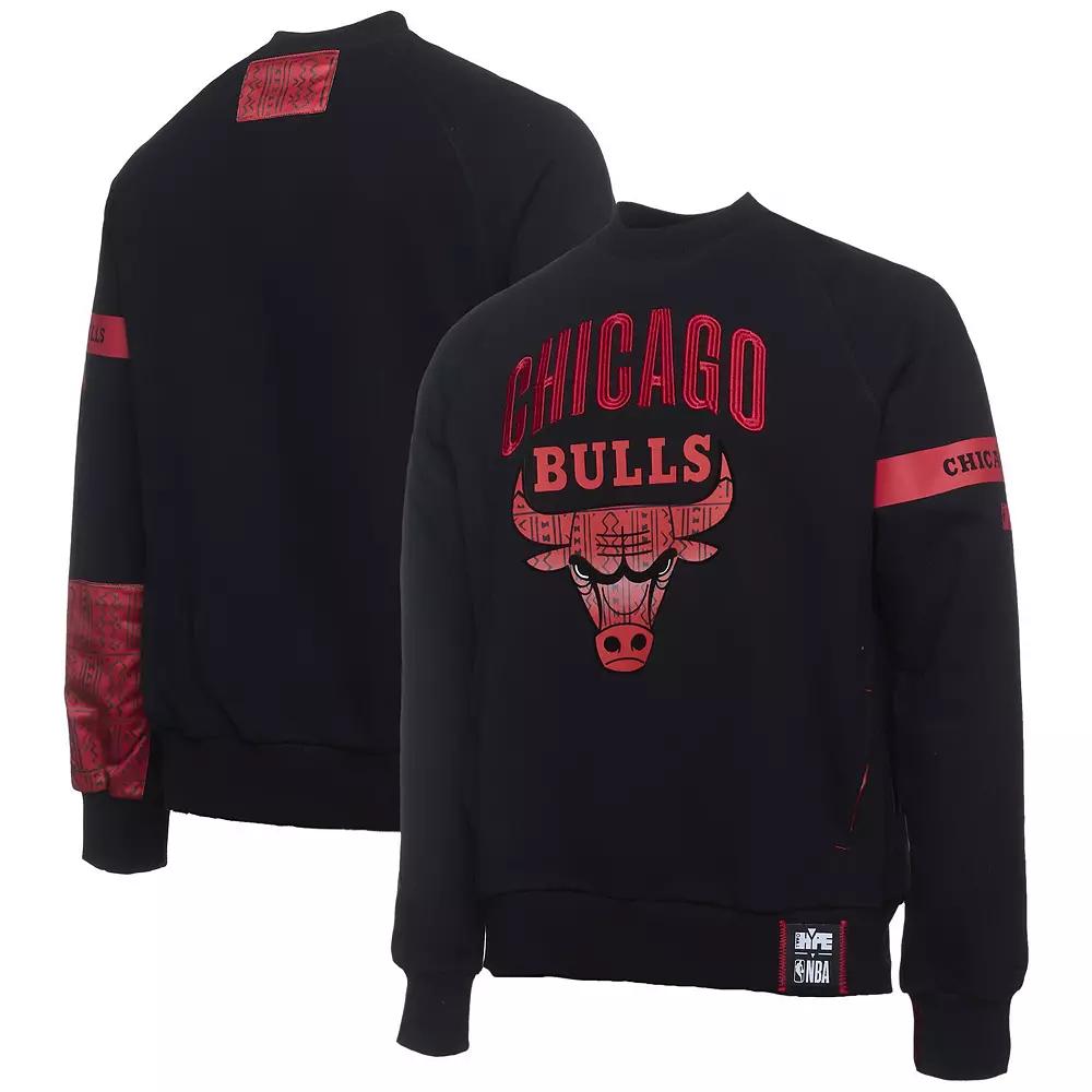 Men's NBA x Two Hype  Black Chicago Bulls Culture & Hoops Collection Premium Pullover Sweatshirt, Size: Large Product Image