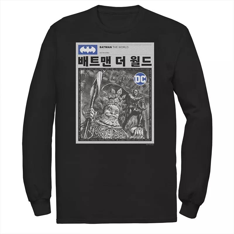 Big & Tall DC Comic Batman: The World Kanji Style News Poster Tee, Men's,  Product Image