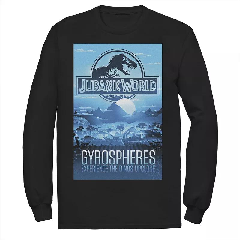 Men's Jurassic World Gyrospheres Tour Park Poster Tee, Size: Small, Blue Product Image