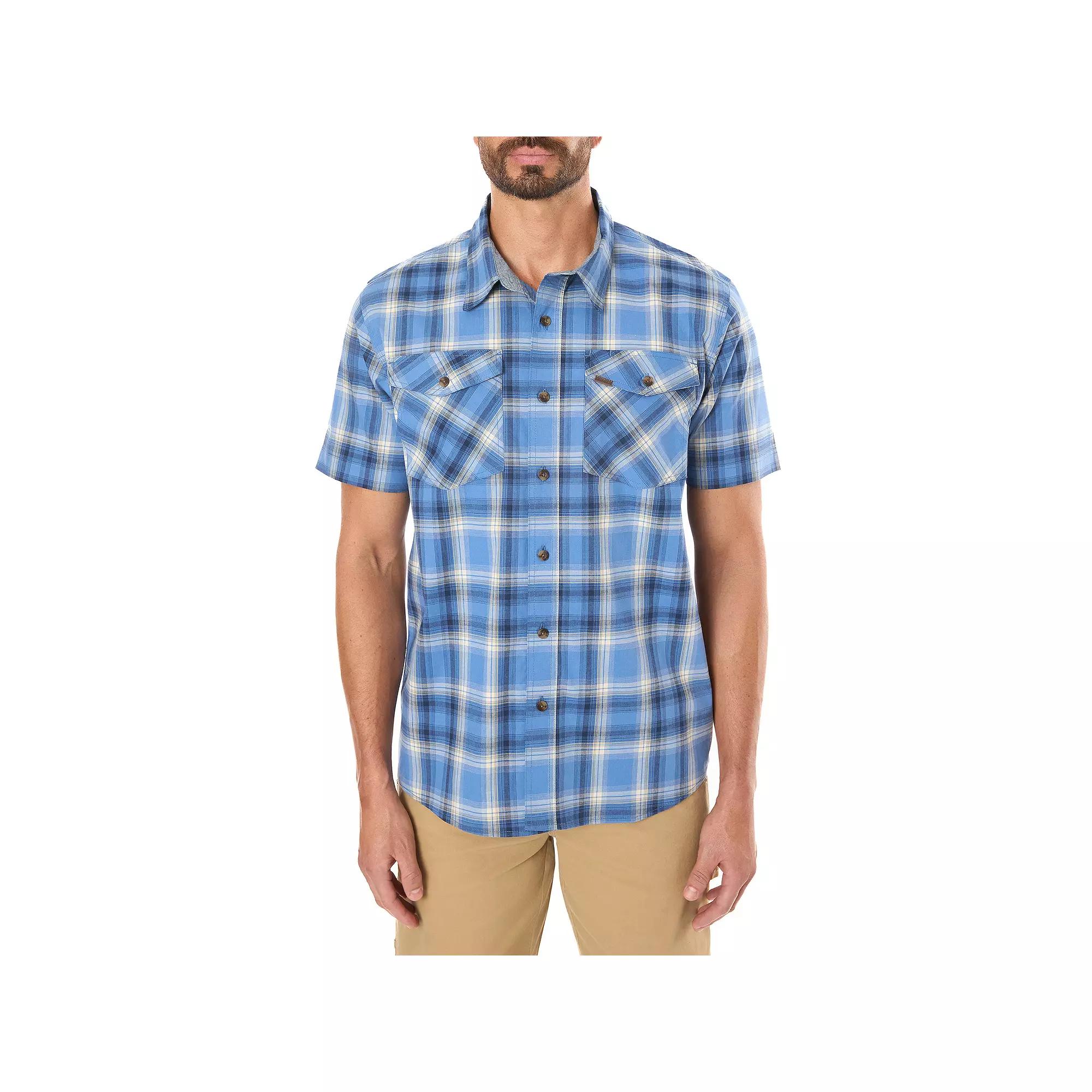 Men's Smith's Workwear Plaid Stretch Button-Down Shirt,  Product Image