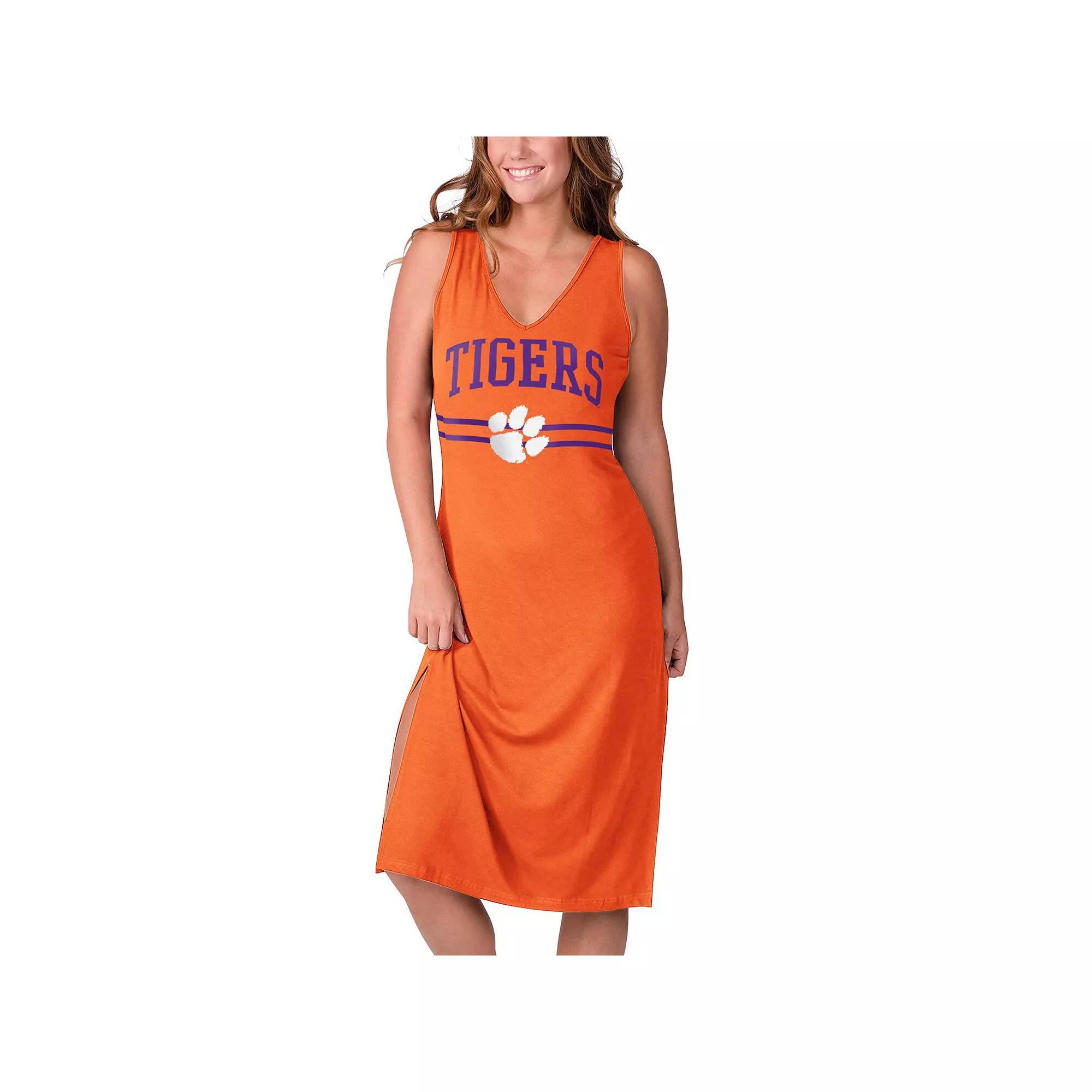 Women's G-III 4Her by Carl Banks Orange Clemson Tigers Training V-Neck Maxi Dress,  Product Image