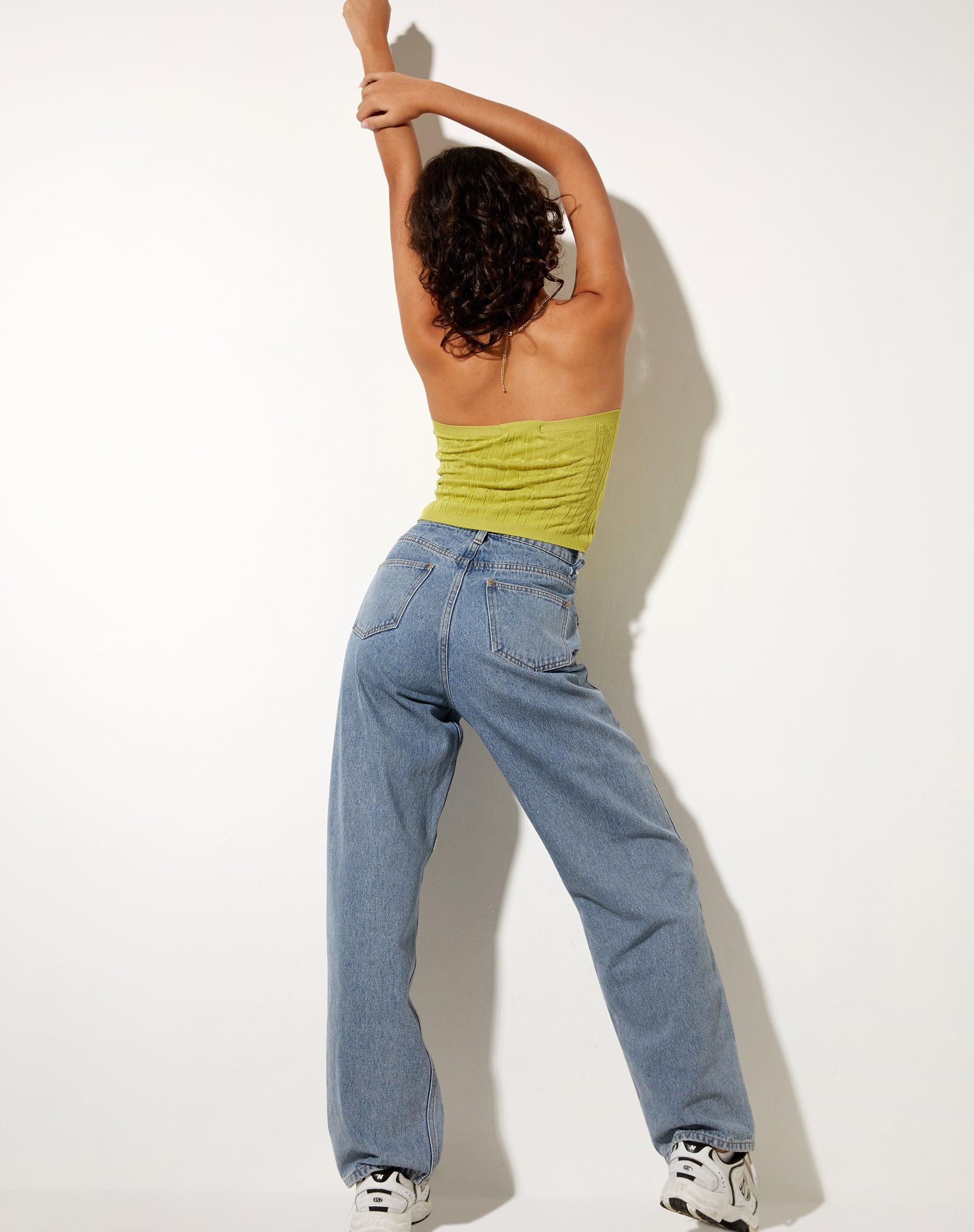 Karen Bandeau Top in Knit Olive Product Image