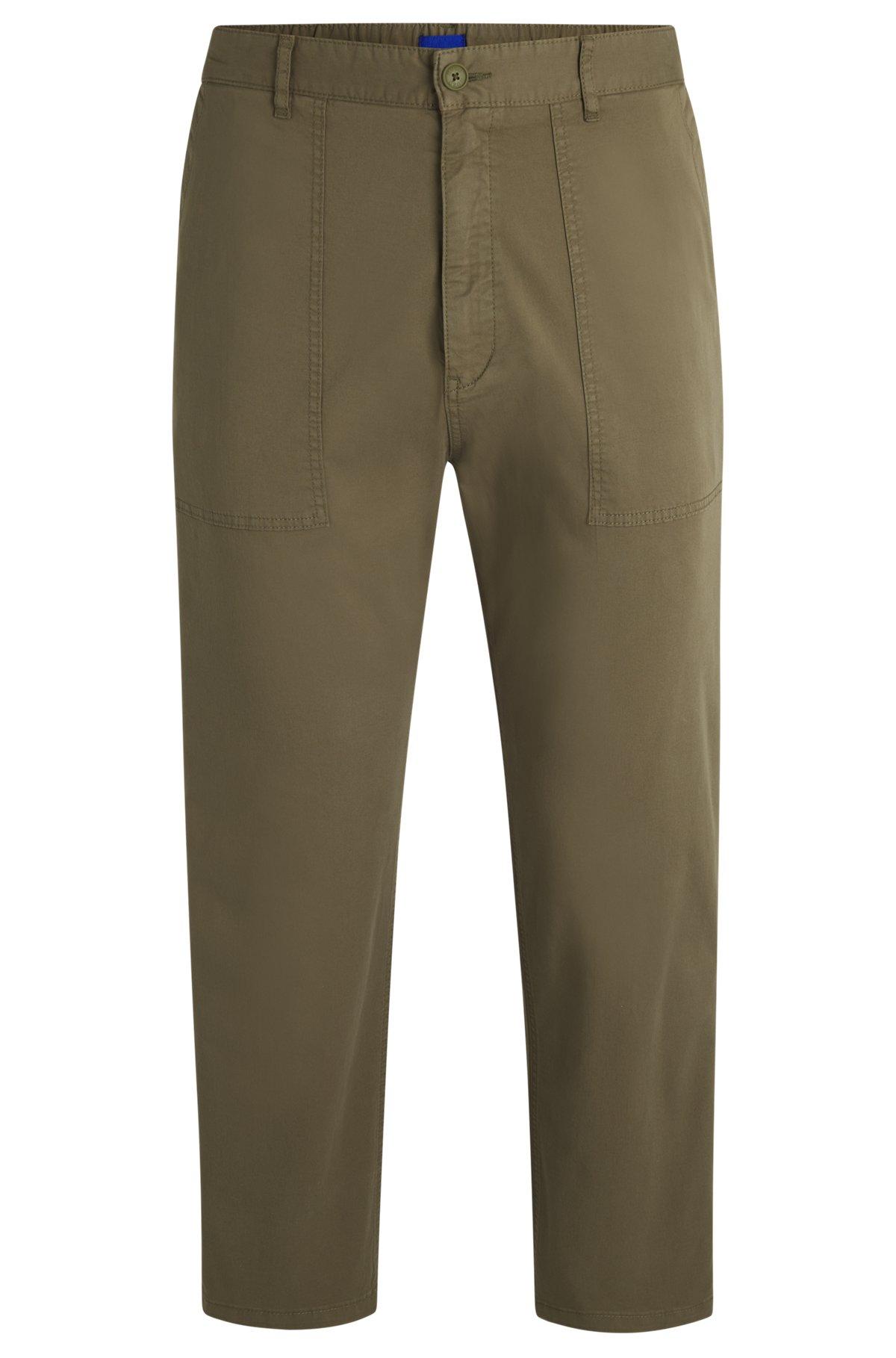 Tapered-fit trousers in stretch-cotton twill Product Image