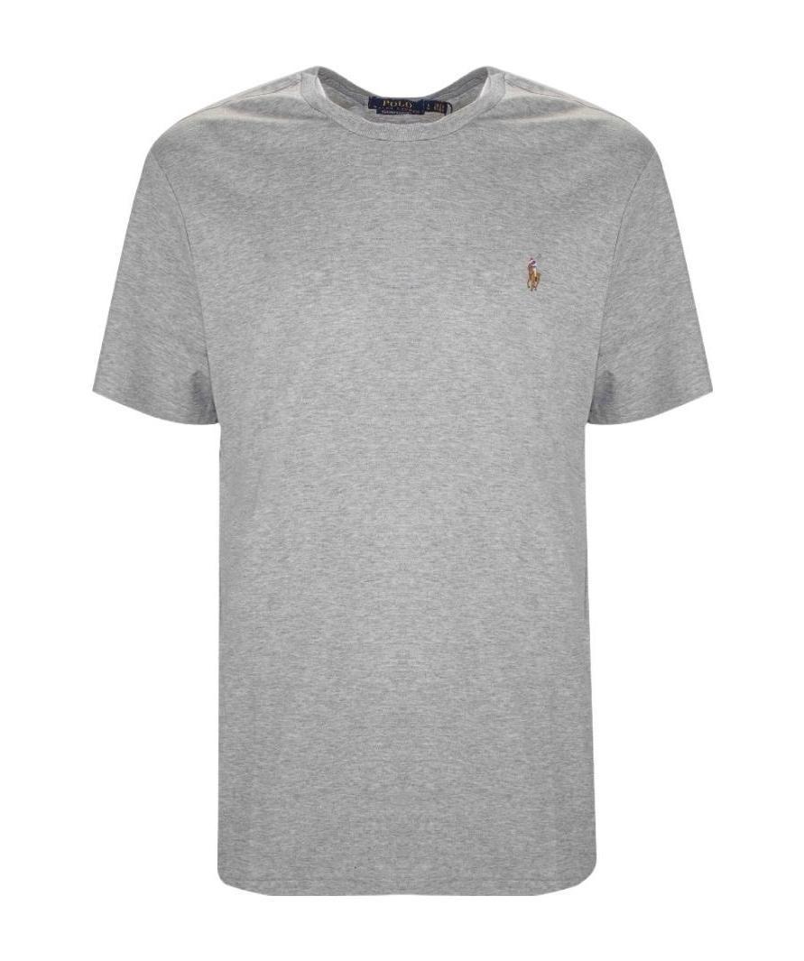 POLO RALPH LAUREN Embroidered Logo T-shirt In Grey Product Image