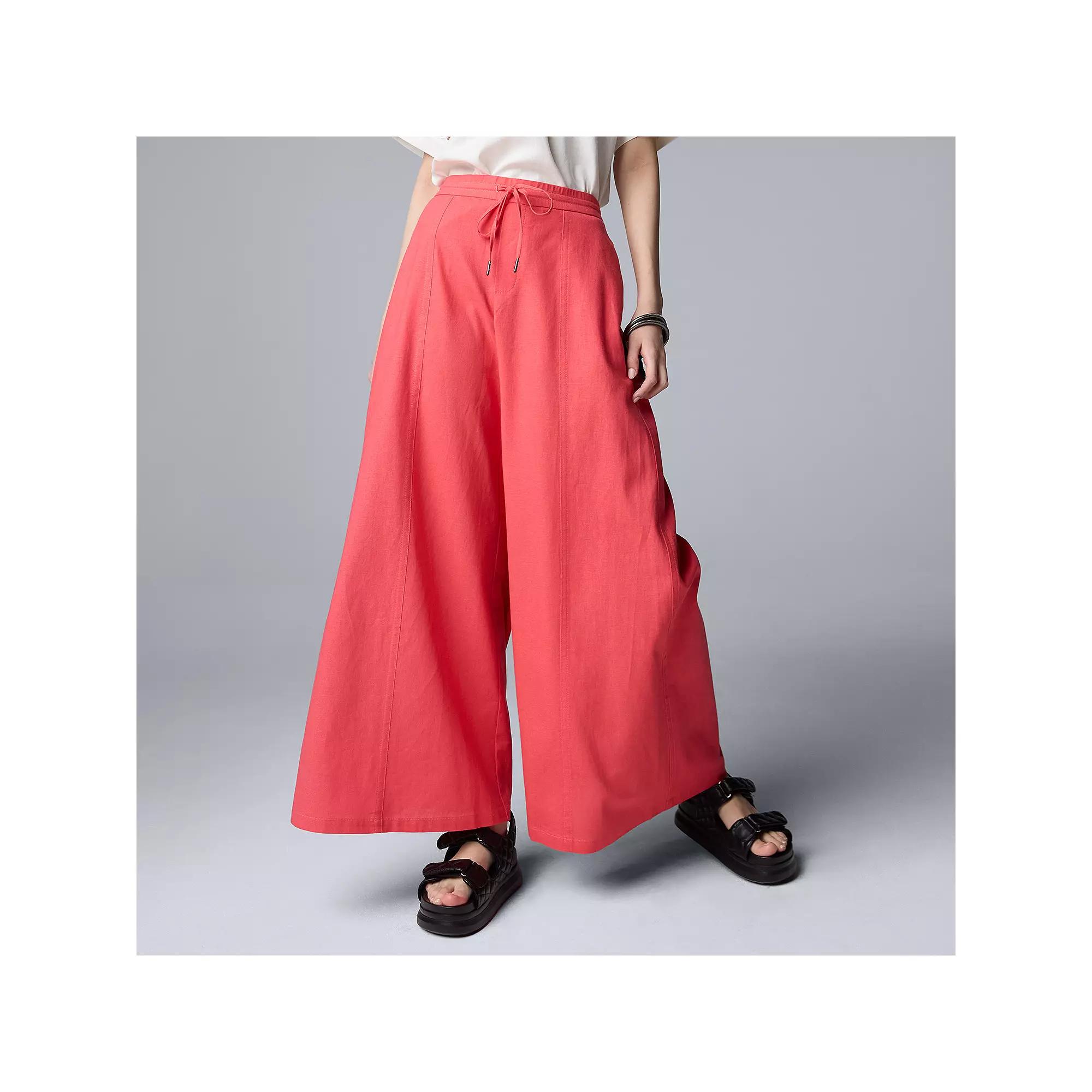 Women's Simply Vera Vera Wang Linen Blend Wide Leg Pants,  Product Image