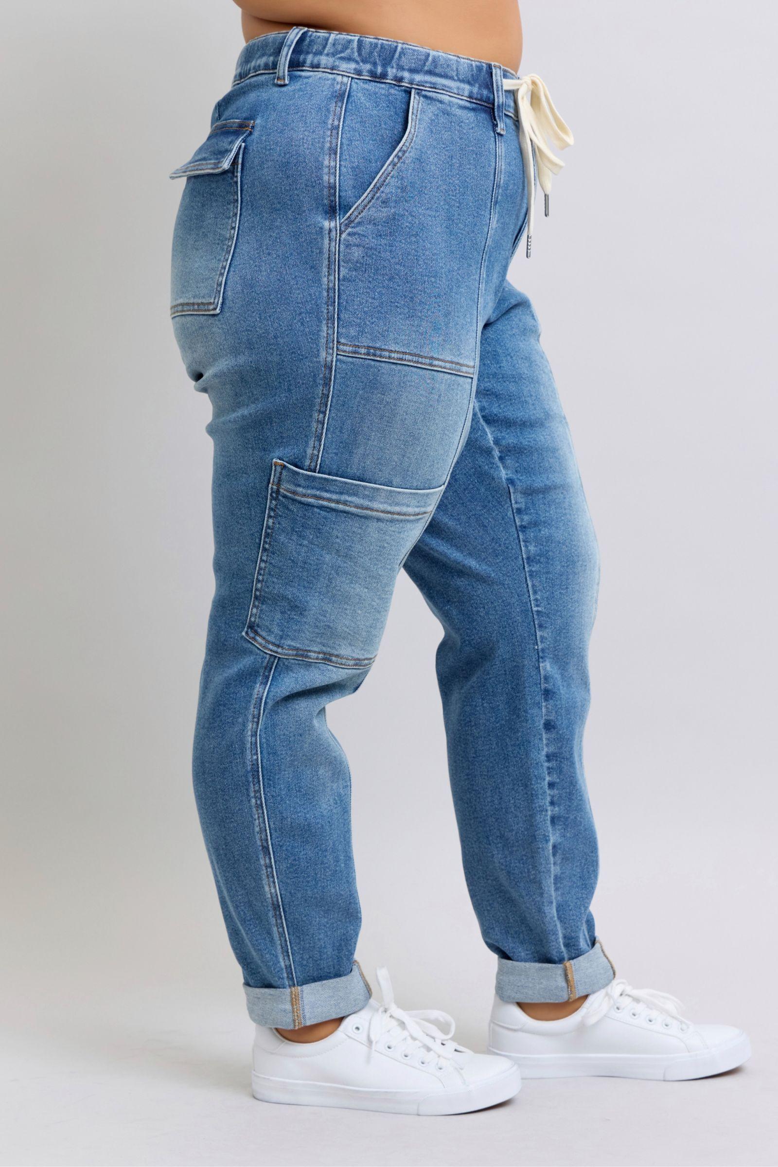 Clayton High Rise Cuffed Cargo Denim Jogger (Online Exclusive) Product Image