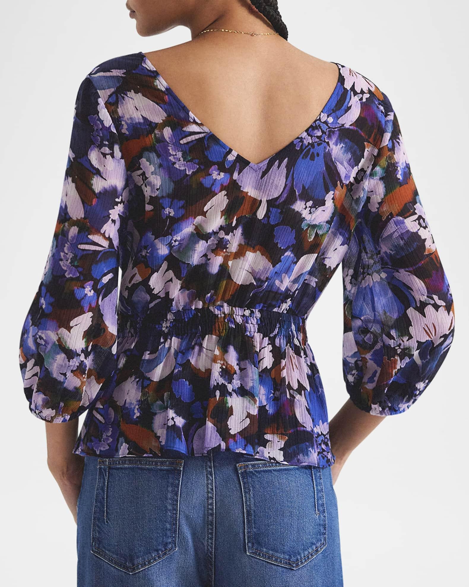 Michele Floral Twist-Front Blouse Product Image