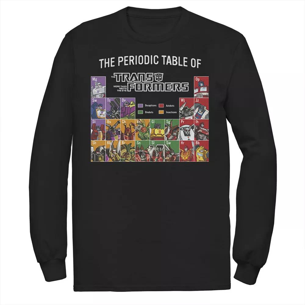Big & Tall Transformers The Periodic Table Long Sleeve, Men's,  Product Image