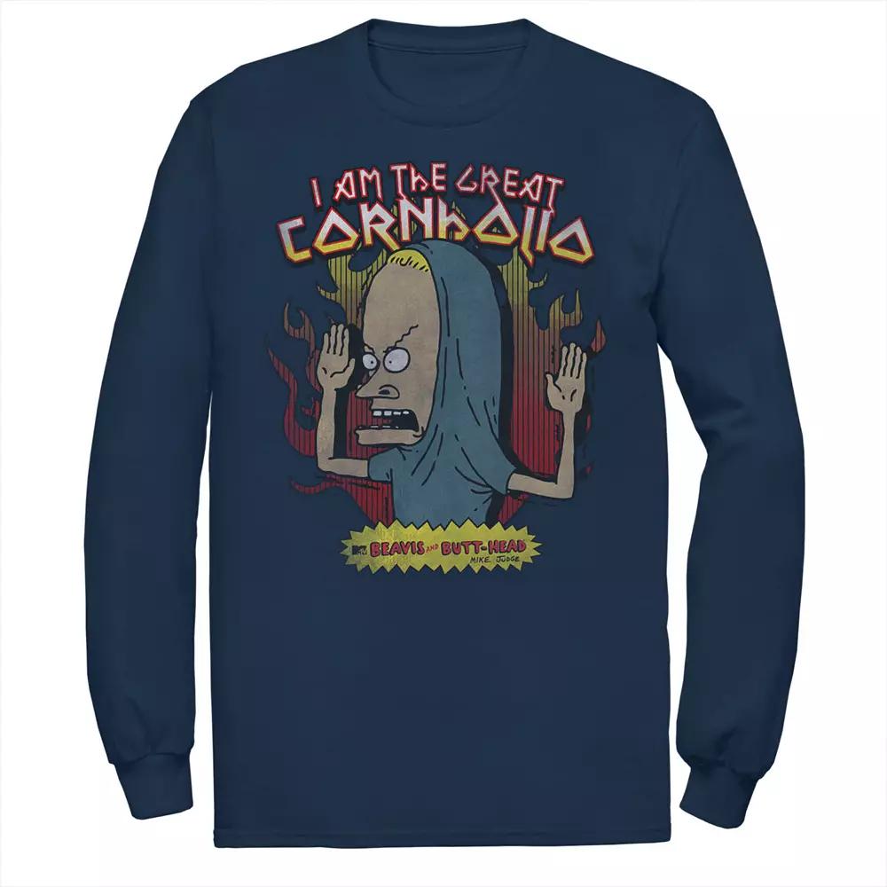 Men's Beavis & Butthead Cornholio Fire Portrait Tee,  Product Image