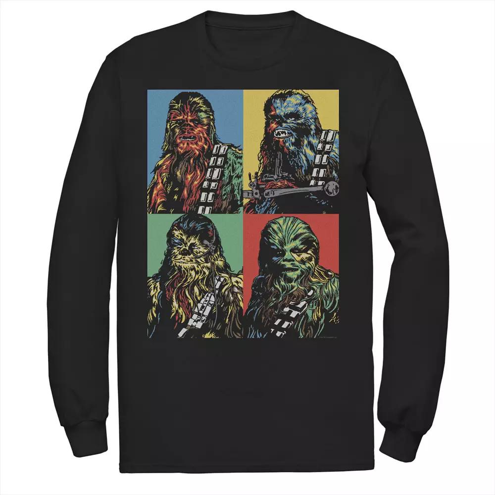Men's Star Wars Chewbacca Colorful Panel Portrait Tee,  Product Image