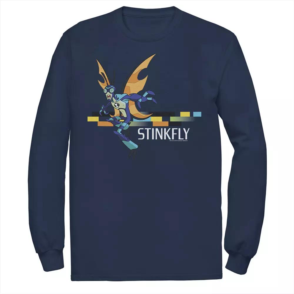 Men's Jurassic Park Retro Distressed Rainbow Logo Long Sleeve Tee,  Product Image